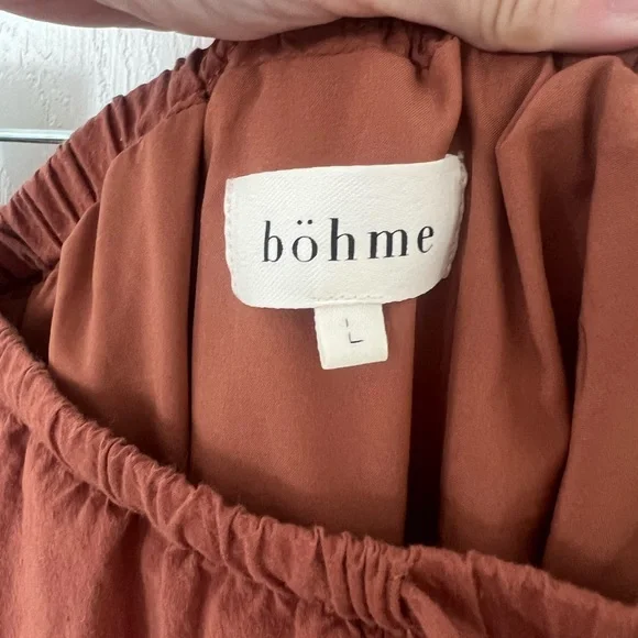 Bohme A-Line Tiered Skirt in Terracotta Size L - Picture 5 of 5